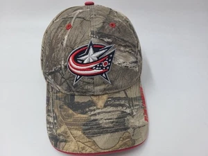 Columbus Blue Jackets Camo 47 Brand Adjustable Hat Cap Men Women NHL Brown Red - Picture 1 of 13