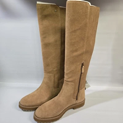 Botas de montar Cole Haan Greenwich impermeables altas hasta la rodilla de gamuza 10 miel nuevas en caja Foto 1 de 4