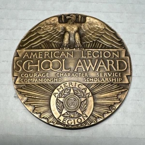 1925 For God And Country American Legion School Award Bronze Medallic Art Co. - Picture 1 of 11