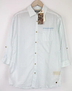 Camisa de hombre Scotch & Soda Ams Couture L azul a rayas manga 3/4 algodón puro * - Imagen 1 de 10
