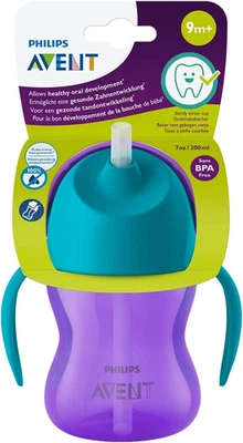 Philips  Tazza Sippy per Bambini E Neonati, Senza BPA, 200 Ml, Viola E Blu Model - Immagine 1 di 4