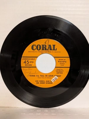 45 ~Don Cornell, Alan Dale & Johnny Desmond: "Heart of My Heart" Coral (EX) - Image 1 of 4
