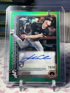 2025 Topps Chrome - Jake Eder (RC) - Rookie Auto  Green Refractor /99 White Sox - Picture 1 of 2