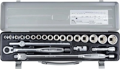 TONE Socket Wrench Set CX3172 Drive Size: 9.5mm (3/8") Silver 24-Piece Set - Image 1 of 4