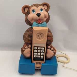 Vintage Cuddles Carlton Bear Push Button Phone Model #7780 - Picture 1 of 5
