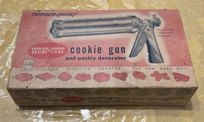 Vintage Mid Century Wear Ever Cookie Gun Pastry Decorator Complete With Recipes - Image 1 of 4