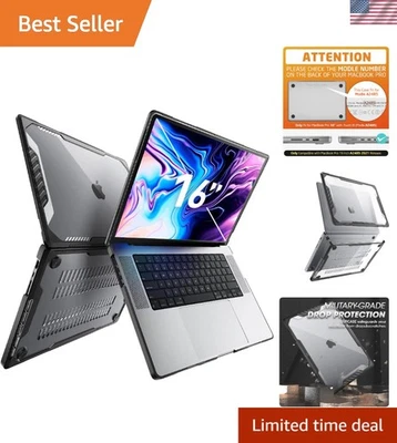 Elegante carcasa rígida negra a prueba de golpes para MacBook Pro 16"" - Serie Unicorn Beetle Foto 1 de 4