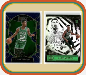 Lote de 2 cartas de novato Aaron Nesmith 2020-21 Select Concourse RC e Illusions Celtics - Imagen 1 de 5