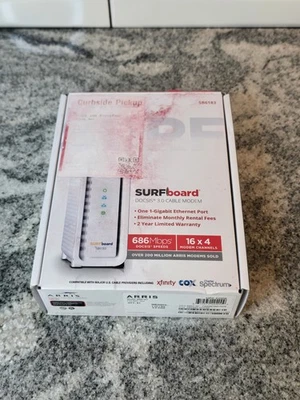 ARRIS SURFboard SB6183 Cable Modem DOCSIS 3.0 686Mbps 16x4 Xfinity Spectrum Cox - Image 1 of 4