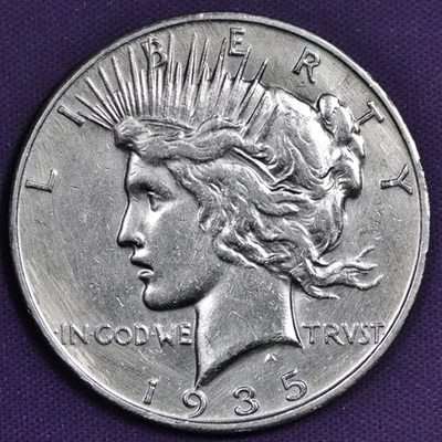 1935-s Peace Silver Dollar.  High Grade.  210339 - Image 1 of 2