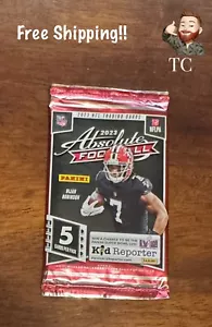 🔥2023 Panini Absolute Football 5 Card Pack(s) Factory Sealed Bijan Robinson 🔥 - Picture 1 of 3