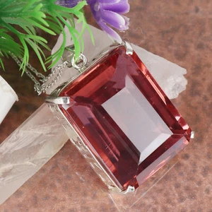 Brillante colgante de gema alejandrita de 55 quilates que cambia de color joyería de plata esterlina 925 - Imagen 1 de 5