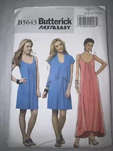 Butterick Pattern B5643 Easy Size B 8-14 Plus Size Dress Top Jacket UNCUT - Picture 1 of 3