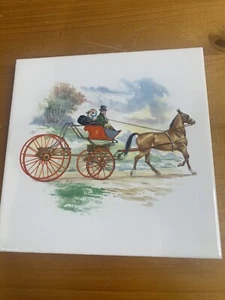 "Azulejos/posavasos de cerámica vintage raros H & R Johnson England (uno) 6""x6""" - Imagen 1 de 4