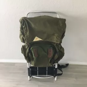 Vintage Kelty External Frame Backpack Retro XL Large Army Green Nylon 33" x 15" - Picture 1 of 13