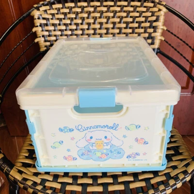 Cinnamoroll Anime Folding Container Case Storage Box Makeup Cute Y2K Japan - Image 1 of 4