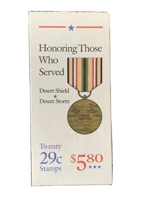 U.S. Booklet #190, 1991, 29 cent Desert Storm, MNH, BK190 - Image 1 of 4