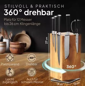 Mahona Drehbarer Messerblock Messerhalter Edles Akazienholz Magnetisch 01B11301 - Bild 1 von 6