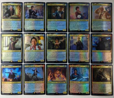 Doctor Who FOIL MTG Complete DOCTOR Set 15 Card Magic the Gathering Universes - Image 1 of 4