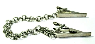 Protector suéter cadena tono plata vintage Foto 1 de 2