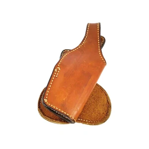 Vintage Bianchi 57L Leather Suede Lined Paddle Holster For S&W MEDIUM AUTO Brown - Picture 1 of 7