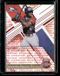 2019 Panini Elite Extra Edition Maximo Maria 205 Aspirations Orange  SN100