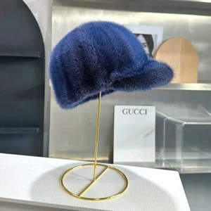 Genuine Mink Fur Ladies Adjustable Casual Cap Outdoor Stylish Winter Women Hats - Picture 1 of 18