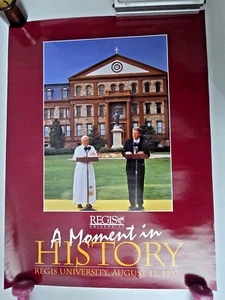 Poster Bill Clinton Pope 1993 Poster Regis University - Picture 1 of 4