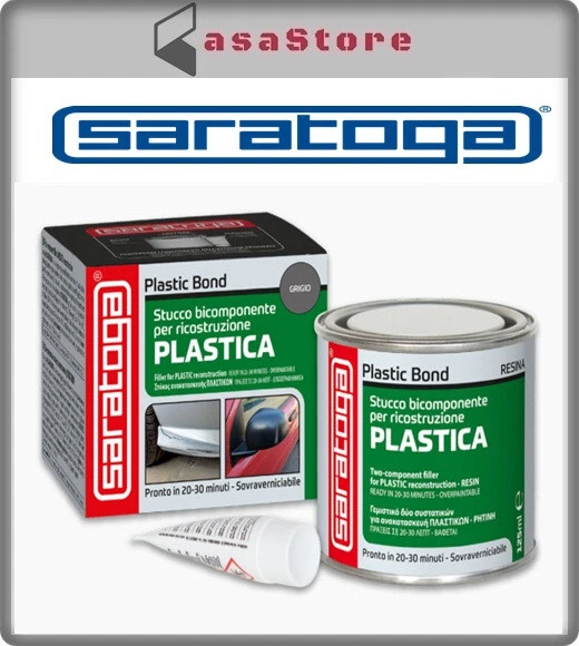 PLASTIC BOND STUCCO BICOMPONENTE SARATOGA RIPARA PLASTICA CARROZZERIA 125ML
