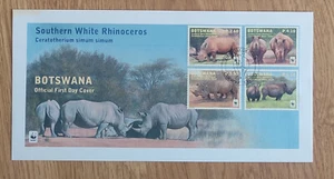 Botswana 2011 Southern White Rhinoceros FDC - Picture 1 of 2