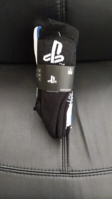 Primark Mens PlayStation Official Licensed Socks 5 Pairs Cotton Blend UK 6/8 - Image 1 of 4