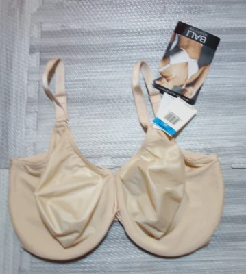 Bali No Slip Strap Seamless Underwire Bra Style 3254 Nude Size 42DDD New - Image 1 of 4