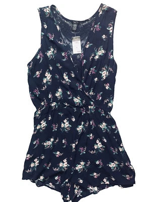 Mameluco para mujer rue21 L azul/flores sin mangas azul oscuro nuevo con etiquetas Foto 1 de 4