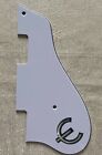 New 3 Ply Guitar Pickguard For Jazz Archtop Epiphone Casino Style,White & E Logo