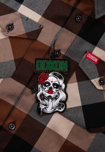 DIXXON Flannel Sz L The Sanchez Brown Gray Black Tan Brand New - Picture 1 of 3