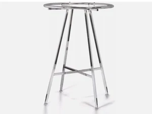Chrome 36" Round Clothing Rack Height 48″ to 66″ H - Picture 1 of 1