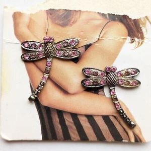 Fermagli per capelli vintage Cosmopolitan strass Dragon Fly 1999 Barrettes hippie Y2K - Foto 1 di 8