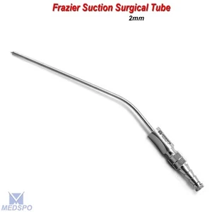 Tubo de succión Frazier 2 mm aspirador quirúrgico otorrinolaringólogo oreja nariz instrumentos de diagnóstico - Imagen 1 de 5