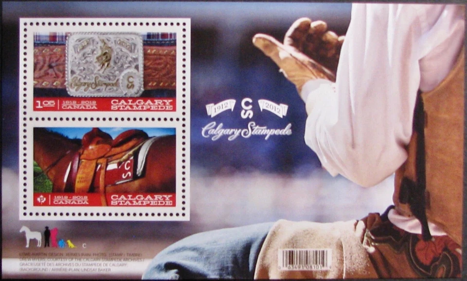 2012 CANADA #2546: VF MNH - 'Calgary Stampede' - Souvenir Sheet of 2 - Image 1 of 1