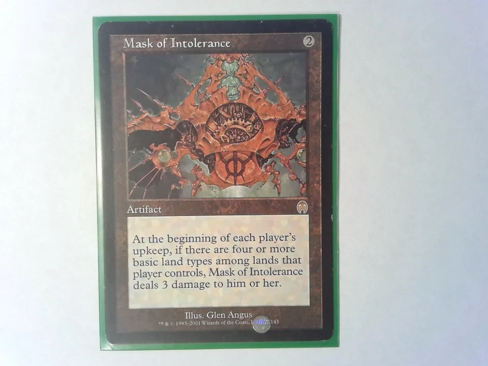 Mask of Intolerance	 Apocalypse - Magic the Gathering Mtg artifact - Image 1 of 1