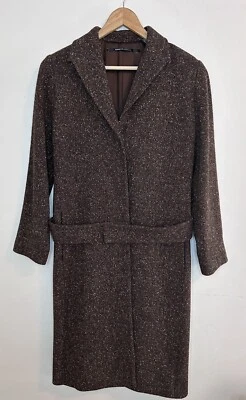 Gabardina para mujer Isda & Co. Tweed marrón lana mohair nailon talla: M vintage Foto 1 de 4