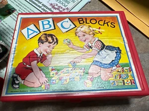 60er Jahre Vintage ABC Kinderblöcke Set aus West Germany - Bild 1 von 6