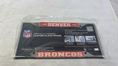 Fanmats 15528 NFL Denver Broncos marco de matrícula de metal cromado - 6,25"x12,25" Foto 1 de 2