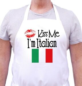 Tablier de cuisine mignon tablier embrasse-moi je suis nouveauté italienne tabliers de cuisine tabliers cool