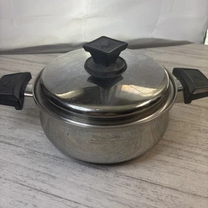Padella per salsa Kitchen Queen inox 5 strati con coperchio - Foto 1 di 10