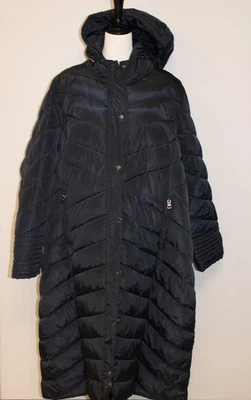 Abrigo largo acolchado Madden Girl azul marino oscuro/negrizco 2XL Foto 1 de 4