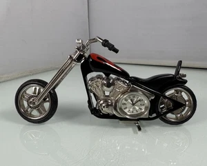 Platinum Brand Motorcycle Chopper Quartz Desk Clock - Japan Movement, Needs Batt - Picture 1 of 18