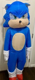 Kids Sonic Inflatable Costume Official Sonic Movie Outfit for Halloween One Size