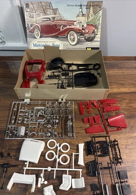 1963 Monogram 1:24 SCALE "1939 MERCEDES-BENZ 540-K CABRIOLET” PC87-298 Vintage - Image 1 of 4