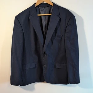 Caravelli Suit Jacket Blazer Men's 44S Midnight Blue Oxford 2B Superior 150's - Picture 1 of 12